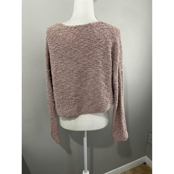 Free People Popcorn Sweater Cropped Oversized Size XS - Picture 6 of 8